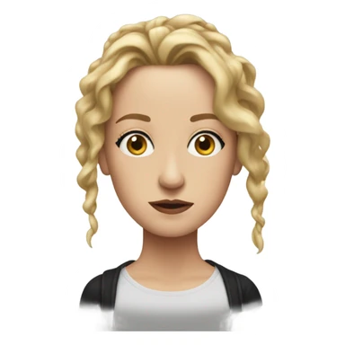 Ima Thurman with her eyes really far apart  sticker