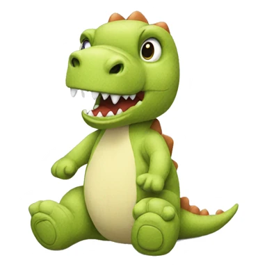 dinosaur stuffy with pyjamas sticker