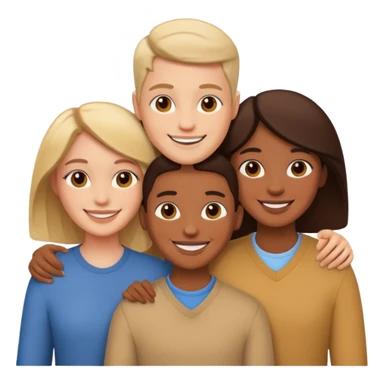 three intrelaced friends sticker