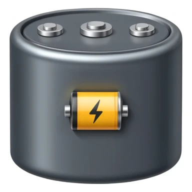 realistic big battery sticker