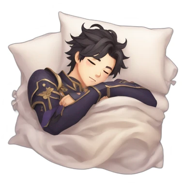 Genshin Impact Xiao sleeps sticker