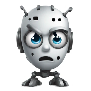 Confused bot puzzled and making errors sticker