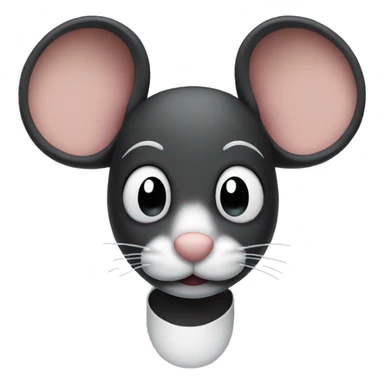  mouse wearing black fake mustache  sticker