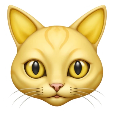 very yellow alien cat face sticker