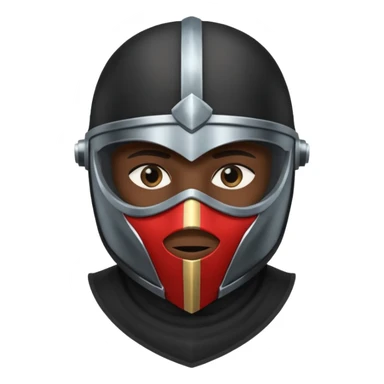Black Masker person with shield  sticker