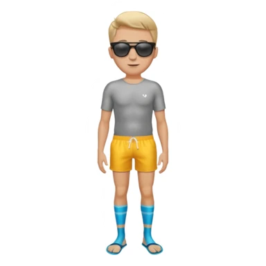 white male model wearing sunglasses full body sticker