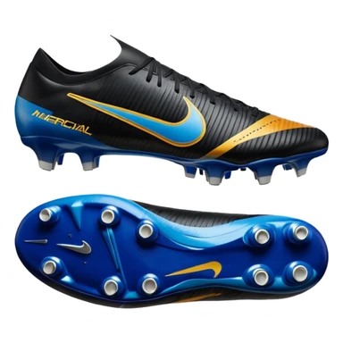 Unas Nike Mercurial vapor 16 elite sg del 2026 negras y con el logo azul sticker