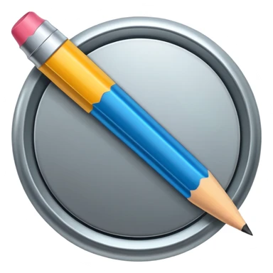 editing icon with pencil sticker