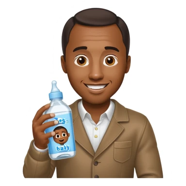 p diddy holding baby oil sticker