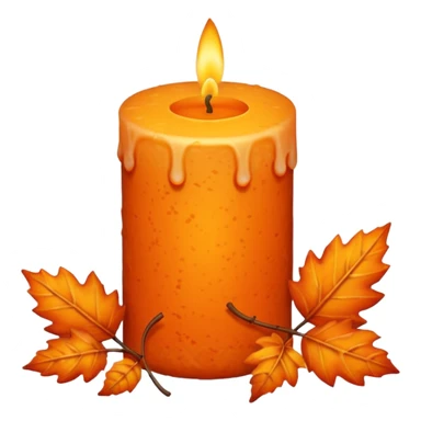 Candle autumn sticker