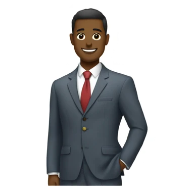 a classy haberdasher sewing a suit sticker