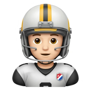 Football player with a seatbelt on them sticker