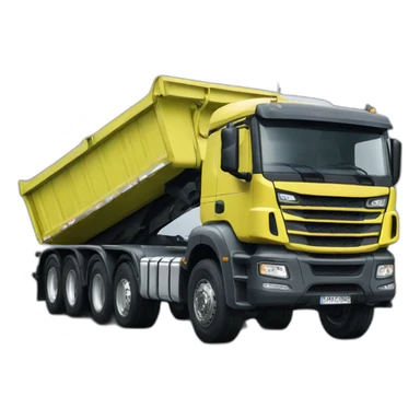 european dump semi-trailer sticker