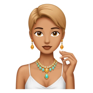 A person making jewelry sticker