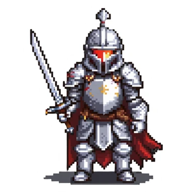 Armored war lord with helmet and sword sticker