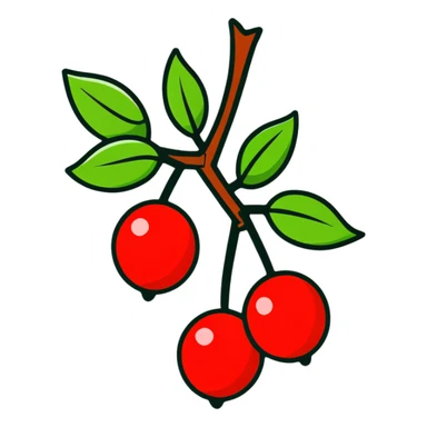 cluster of red berries sticker