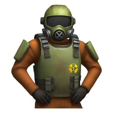anti-radiation armor from the game Rust sticker