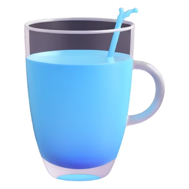  glass with water and without nothing sticker