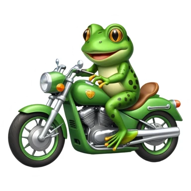 Frog on motorcycle  sticker