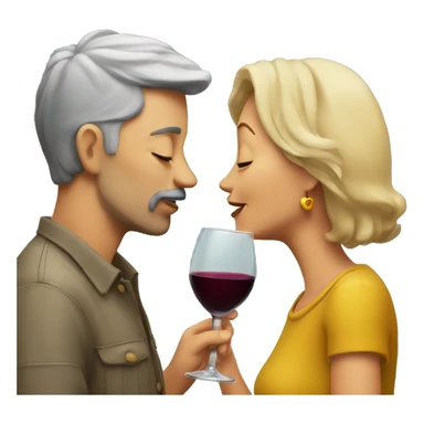 Mom dad wine mustard kiss sticker