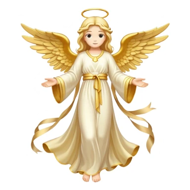 Golden angel sticker