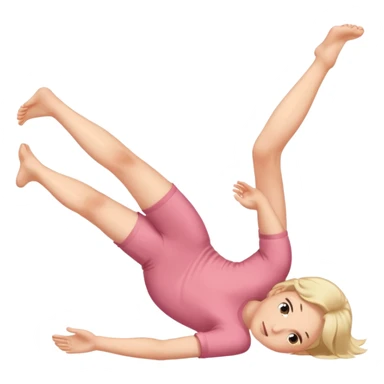 Person blushing while laying on stomach with feet kicking in air  sticker
