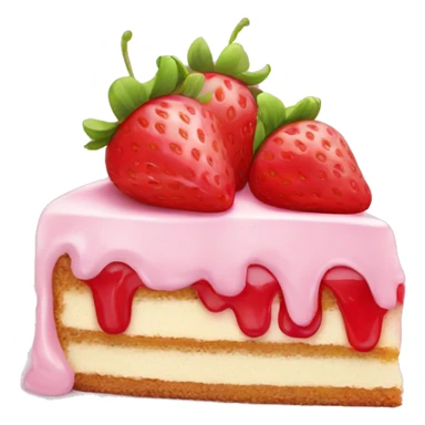 strawberry piece of cake sticker