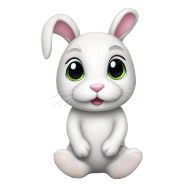 Bunny wearing socks sticker