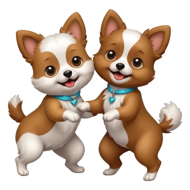 2 perritos bailando sticker