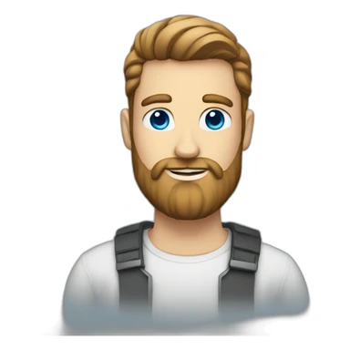 confident blue-eyed guy with beard sticker