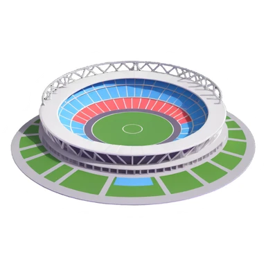 football with Sochi Olympic stadium background sticker