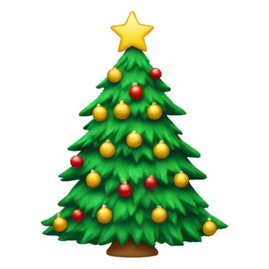 Christmas tree with merry Christmas  sticker