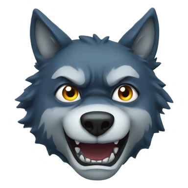 Angry wolf underwater sticker
