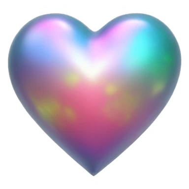A holographic heart sticker