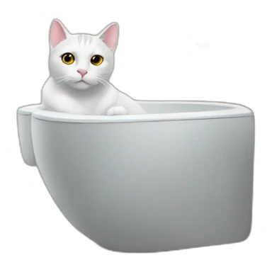 Cat in bathroom  sticker