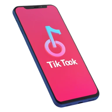 a smartphone with a tiktok video sticker