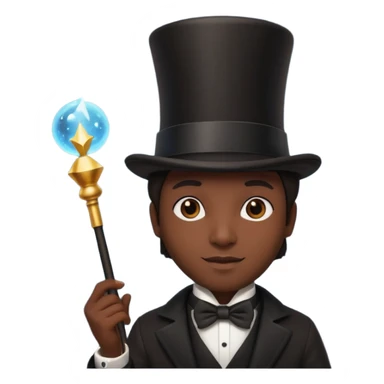 🧍🏼🎩🪄 sticker