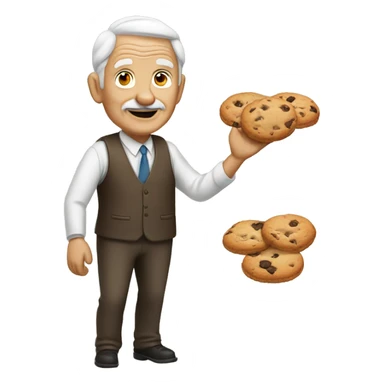 White GRANPA selling cookies sticker