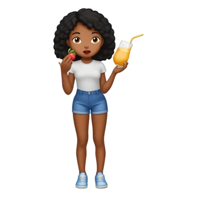 A black girl, naked showing full body licking pussy sticker