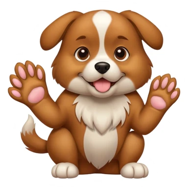 Dog putting up the middle finger sticker
