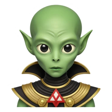 alien, wearing egypt nazi custome, half body sticker