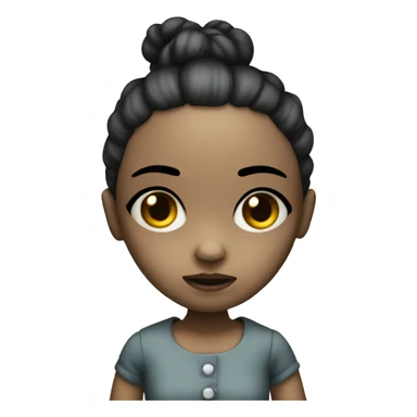 creepy girl doll sticker