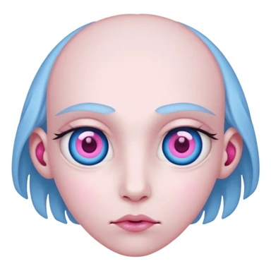 Make blue 777666 have pink eyes and and make the style steal a brainrot sticker