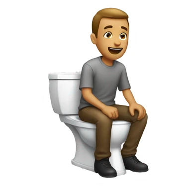 do a guy on a toilet sticker