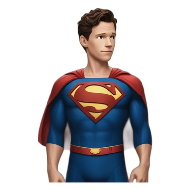 tom holland vestido de superman sticker