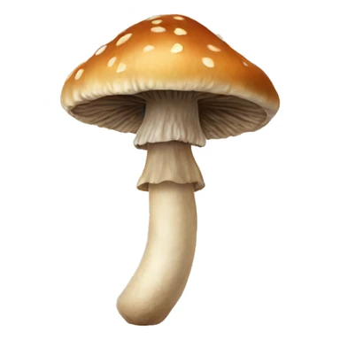 Dehydrated mushroom sticker