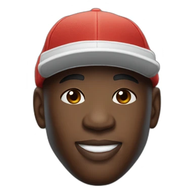 Michael Jordan with a basketball as a hat sticker