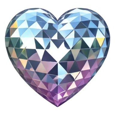 disco ball in shape of a heart sticker