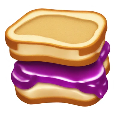 Peanut butter and jelly on gold sticker