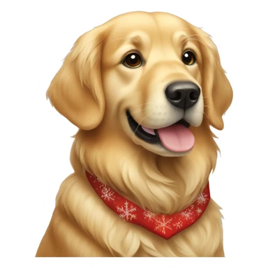Christmas golden retriever  sticker